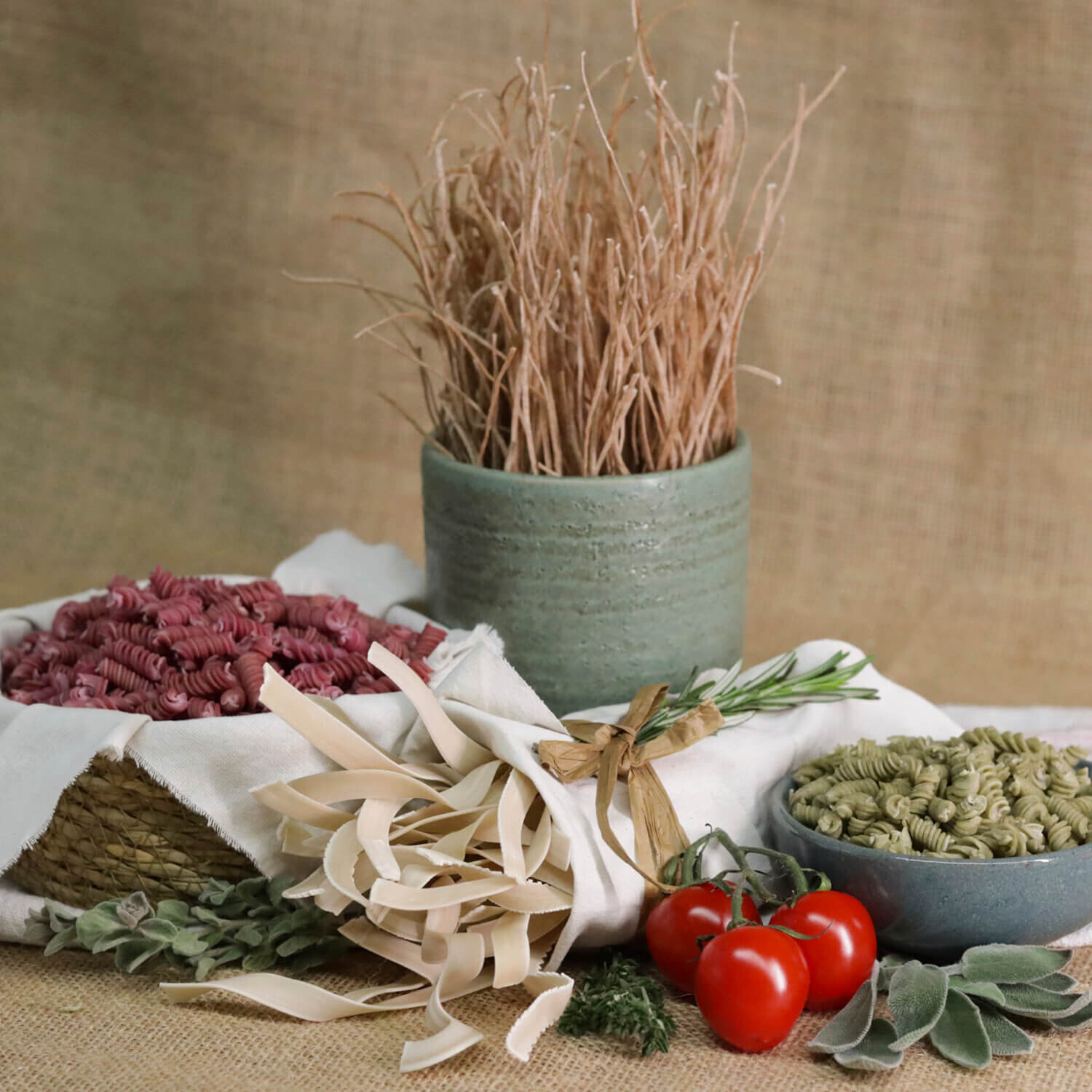 Verschiedene Nudelsorten aus Kuhhorst