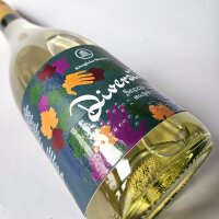 Flasche Secco Diversité mit zusätzlichem Etikett in Brailleschrift