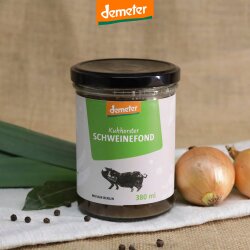 Glas mit Kuhhorster Schweinebrühe