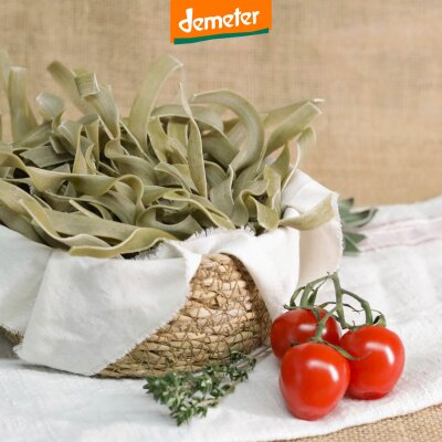 Kuhhhorster Bandnudeln mit Bärlauch im Körbchen