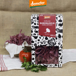 Kuhhorster Rote Bete Bandnudeln aus Dinkelmehl im...
