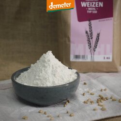 Schale mit Weizenmehl Typ 550